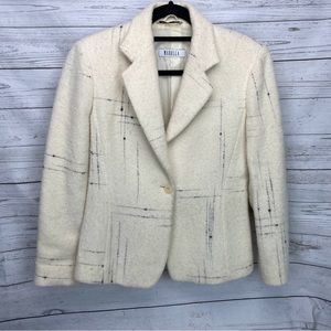 🍁 Marella Virgin Wool Blazer Made in Italy Jacket Coat sz 6